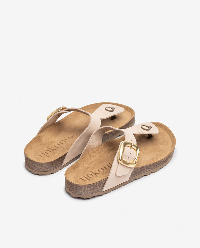 yokono Sandalia plana GRANADA-002 beige En oferta