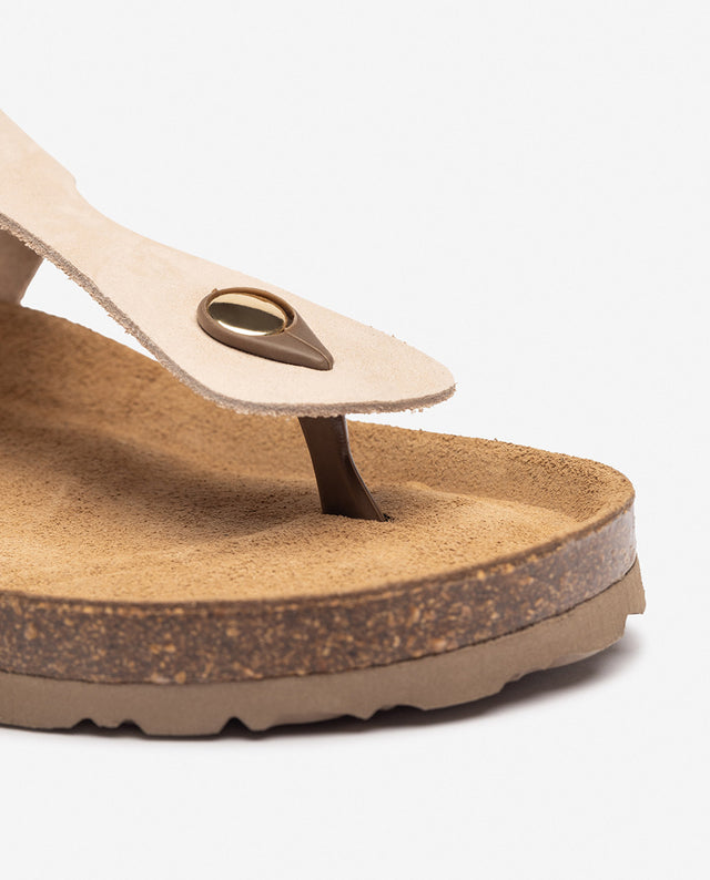 yokono Sandalia plana GRANADA-002 beige En oferta