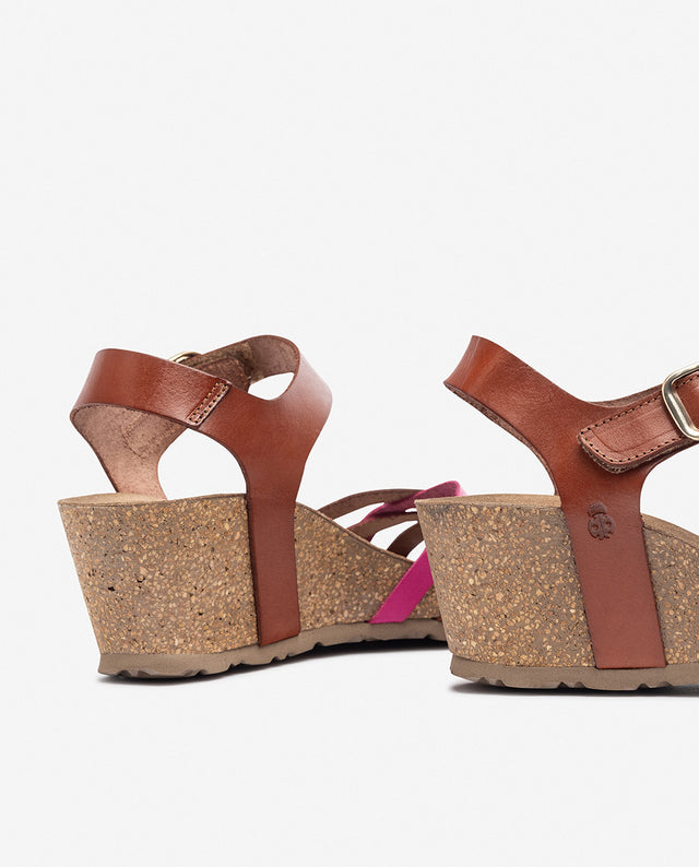 yokono Sandalia de cuña CADIZ-256 rosa Descuentos del mes