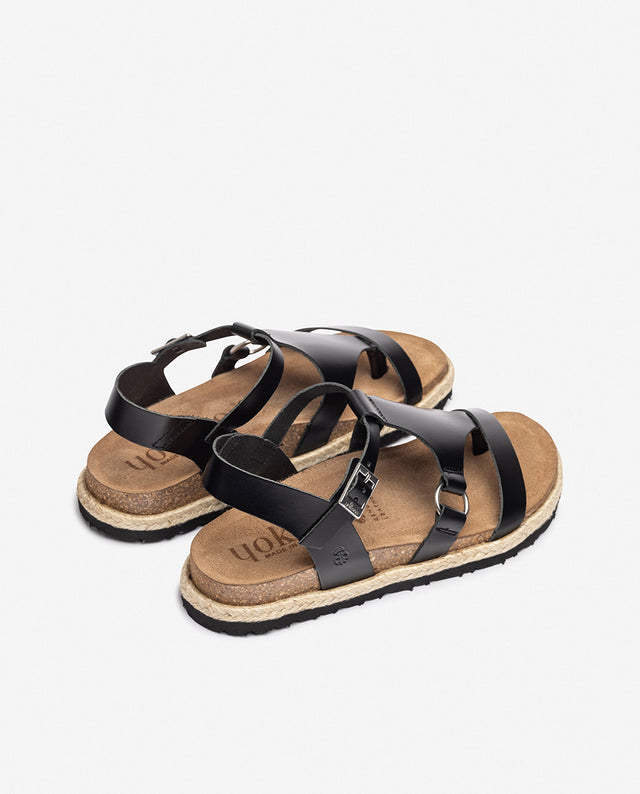 yokono Sandalia plana ARENA-021 negro Ofertas de temporada