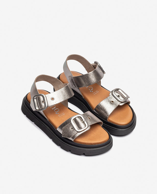 yokono Sandalia plana YAMBRE-251 plateado Ofertas especiales