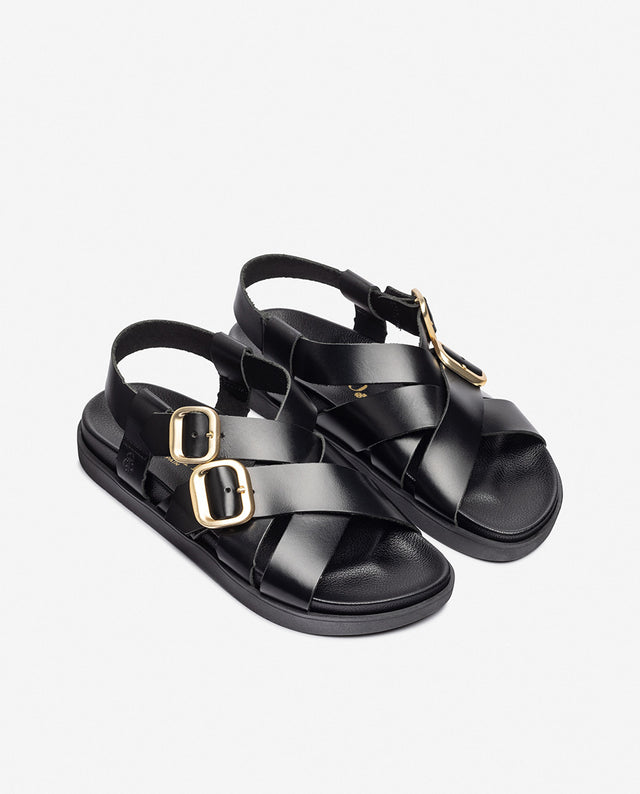 yokono Sandalia plana MORENA-252 negro Rebajas de fin de temporada