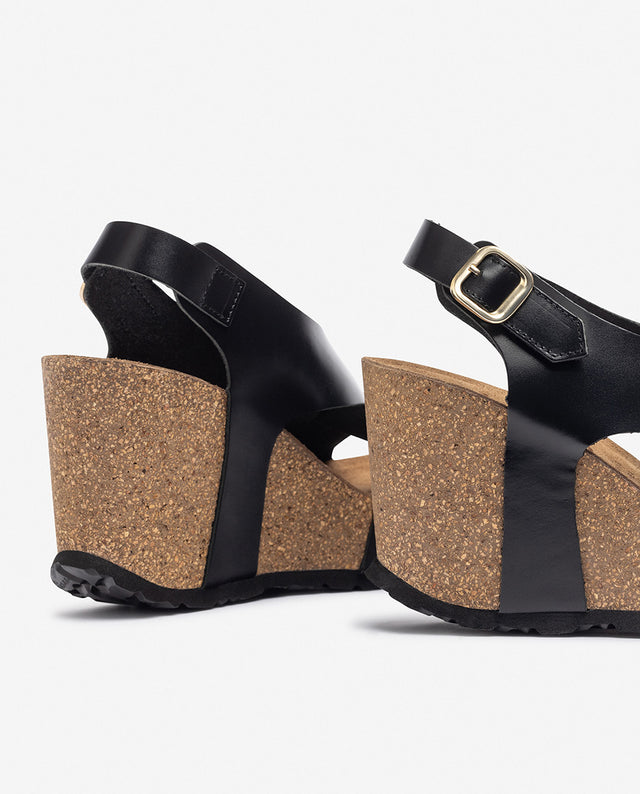 yokono Sandalia de cuña CORFU-250 negro En línea