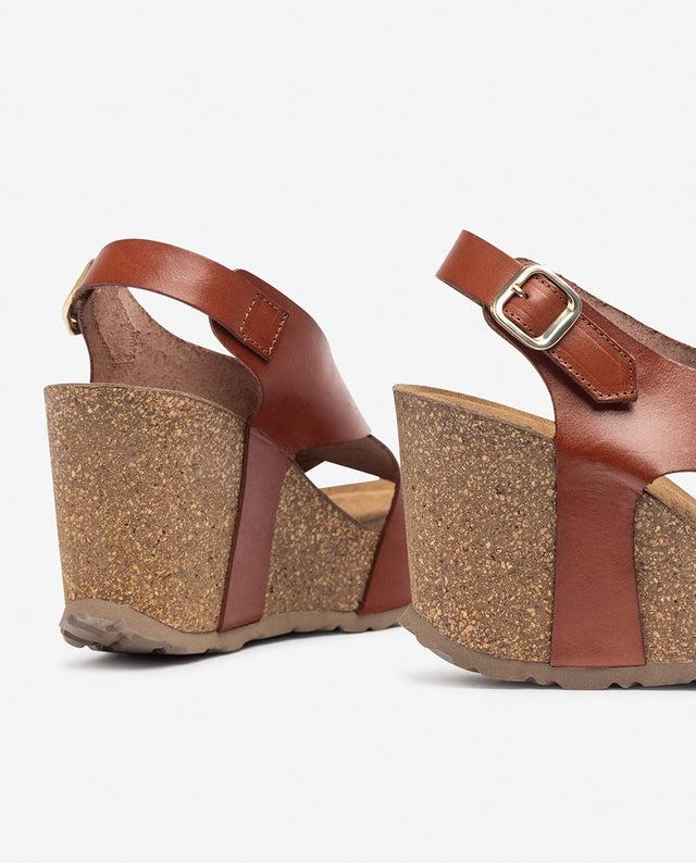 yokono Sandalia de cuña CORFU-250 marrón Outlet