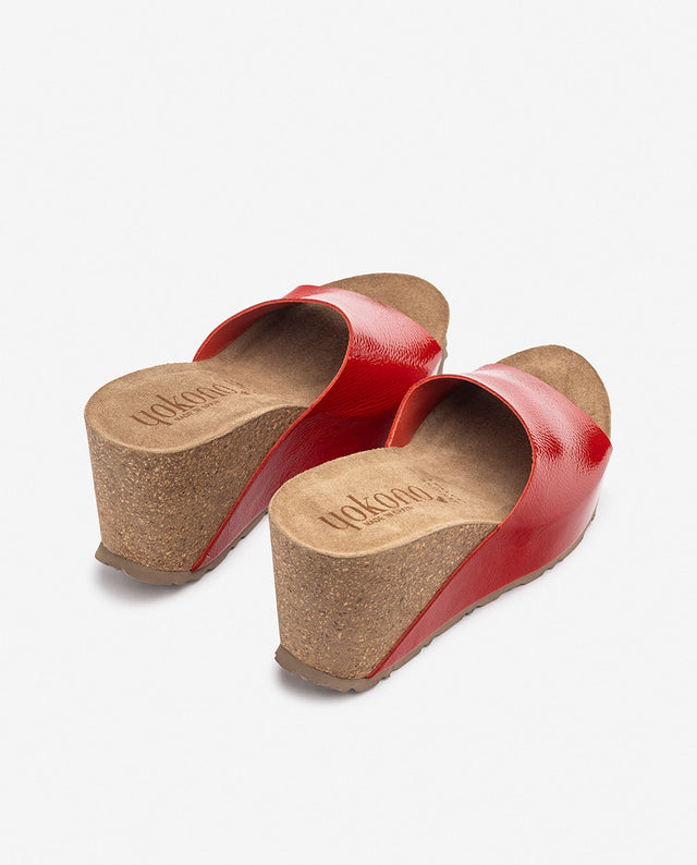 yokono Sandalia de cuña CORFU-253 rojo Outlet online