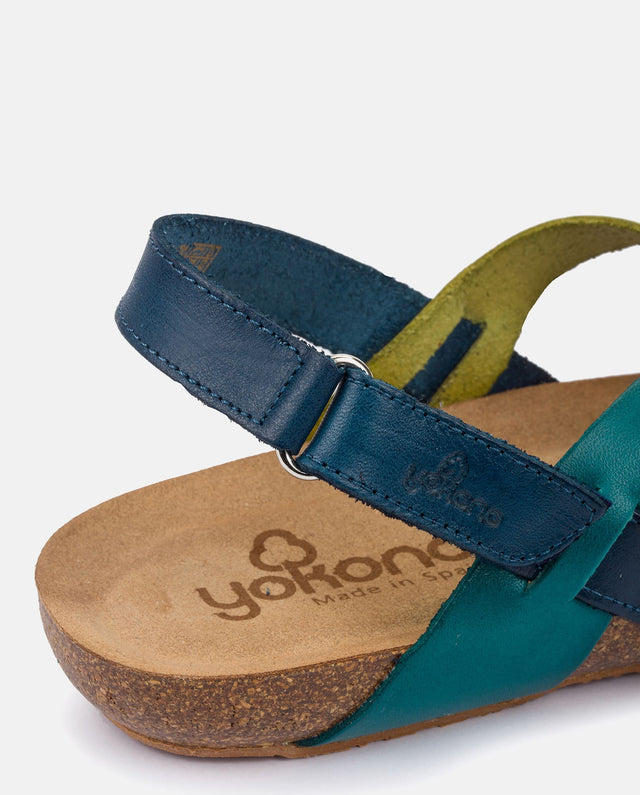 yokono Sandalia plana Ibiza 718 azul Ofertas