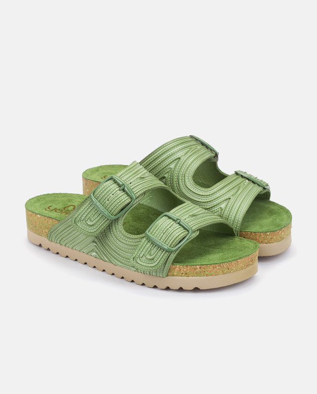 yokono Sandalia plana Noja 003 verde Venta caliente