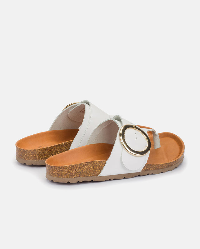 yokono Sandalia plana Granada 704 blanco En oferta