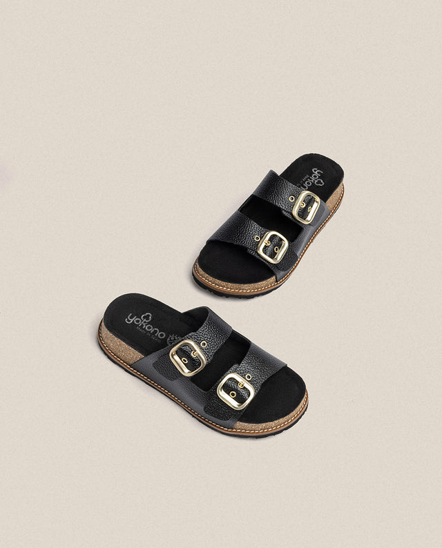 yokono Sandalia de plataforma Oca 013 negro Envío gratis