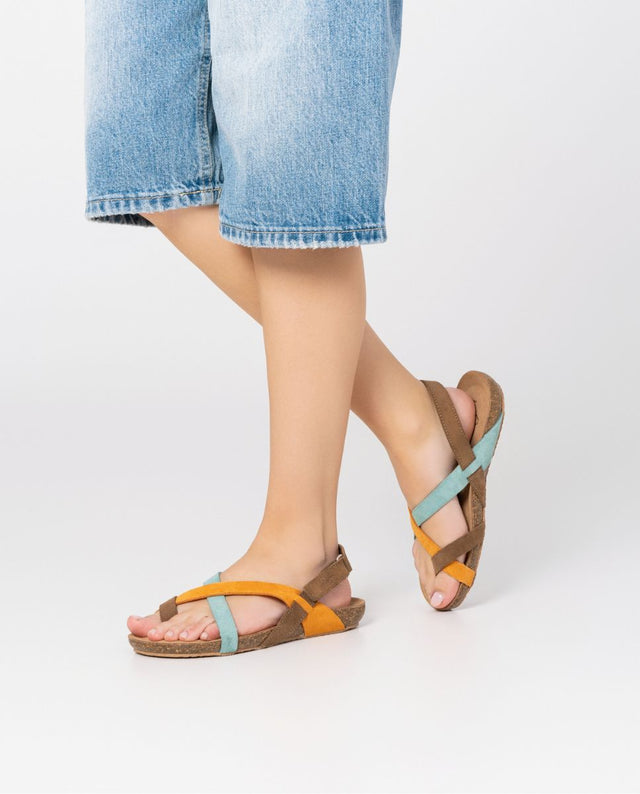 yokono Sandalia plana Ibiza 718 naranja Oferta exclusiva