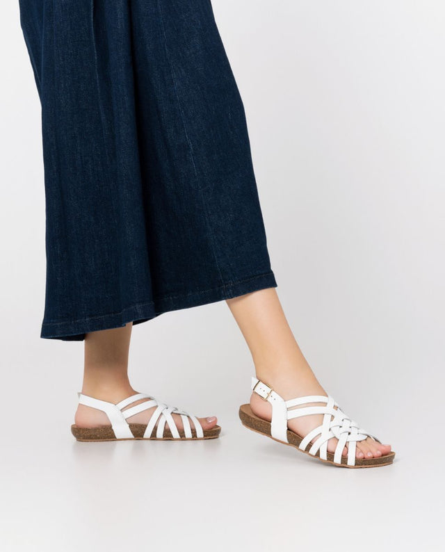 yokono Sandalia plana Ibiza 175 blanco Rebajas de fin de temporada