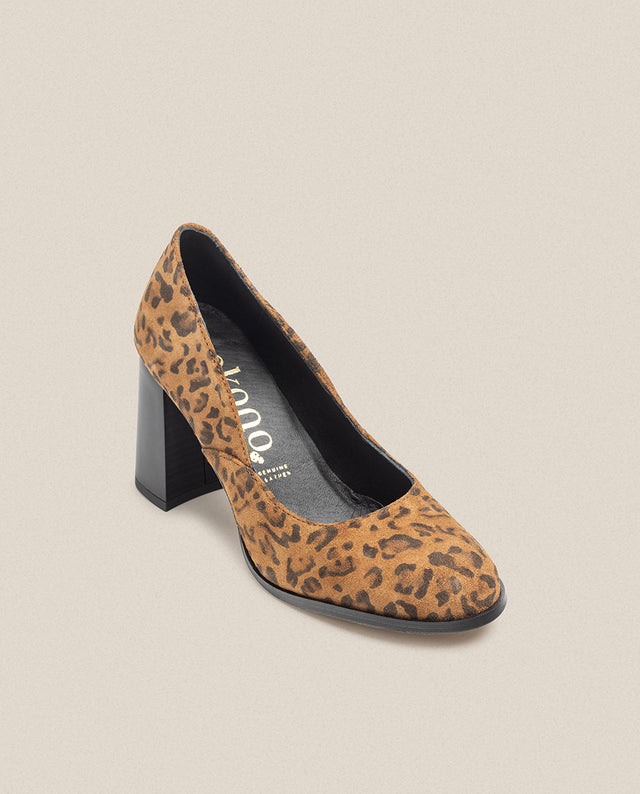 yokono Zapato de tacón LOIR-001 leopardo Liquidación