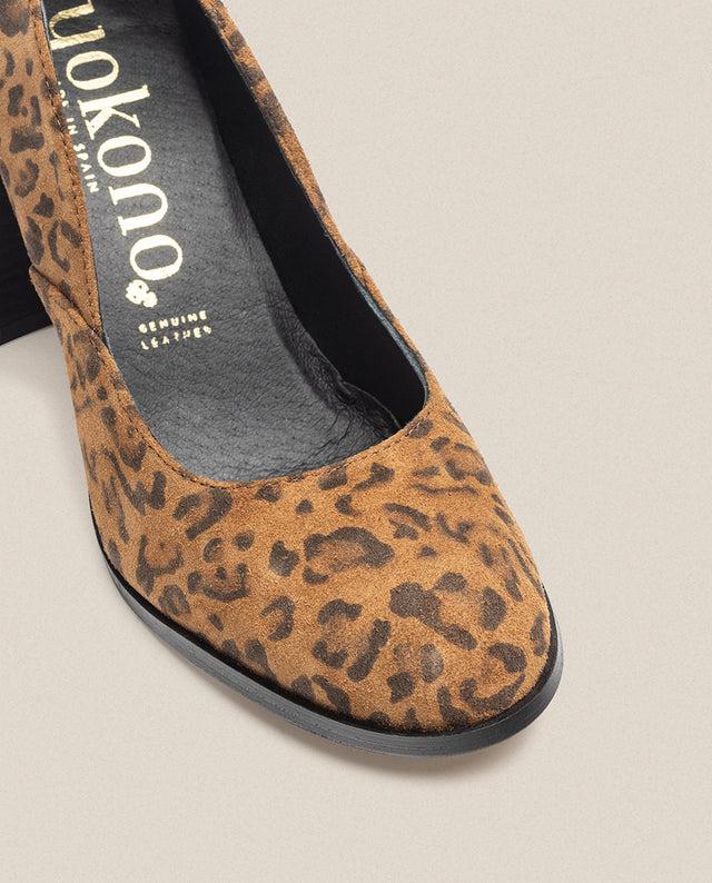 yokono Zapato de tacón LOIR-001 leopardo Liquidación