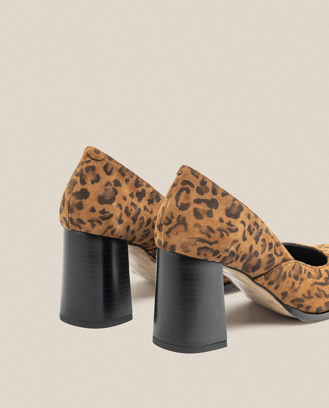 yokono Zapato de tacón LOIR-001 leopardo Liquidación