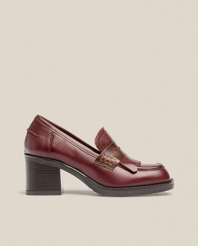 yokono Zapato de tacón LANDAS-006 burdeos ÚLTIMAS EDICIONES