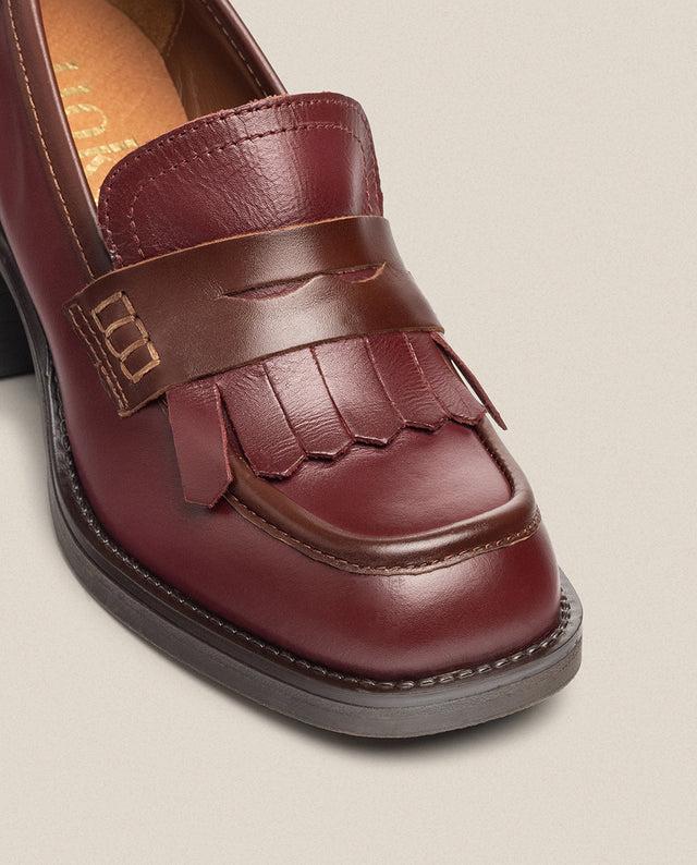yokono Zapato de tacón LANDAS-006 burdeos ÚLTIMAS EDICIONES