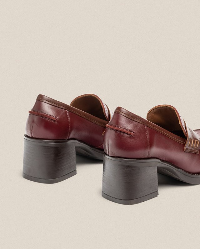 yokono Zapato de tacón LANDAS-006 burdeos ÚLTIMAS EDICIONES