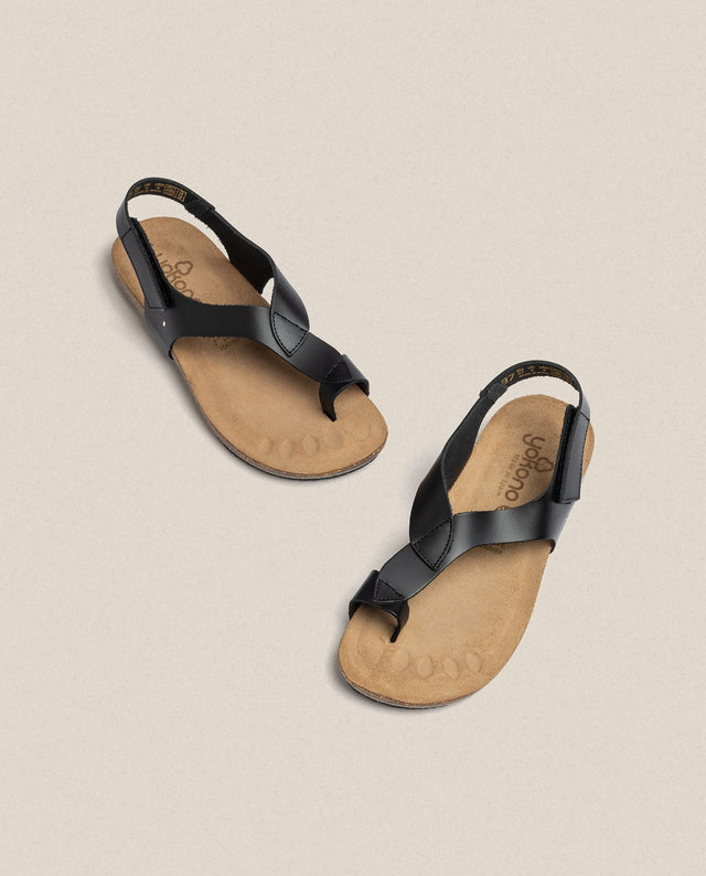 yokono Sandalia plana Ibiza 174 negro Superdescuento