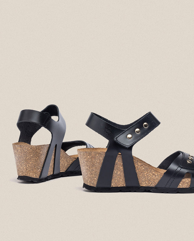 yokono Sandalia cuña Cadiz 303 negro Descuentos del mes