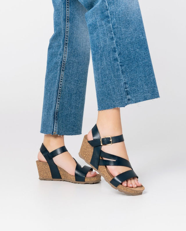 yokono Sandalia cuña Cadiz 302 azul Última moda