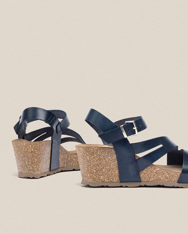 yokono Sandalia cuña Cadiz 302 azul Última moda