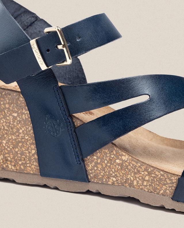 yokono Sandalia cuña Cadiz 302 azul Última moda
