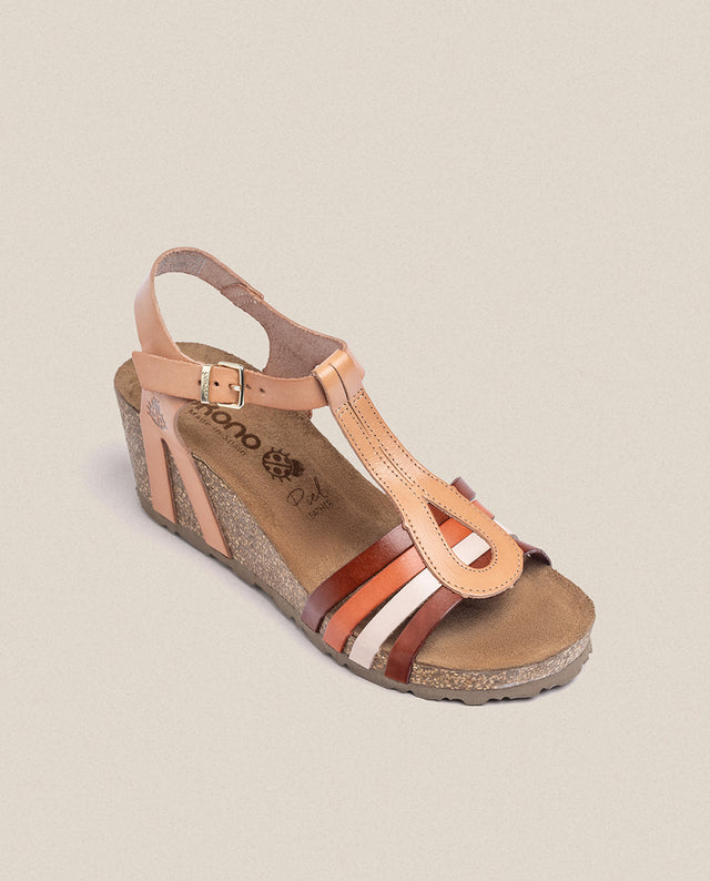 yokono Sandalia cuña Cadiz 301 beige Ofertas especiales