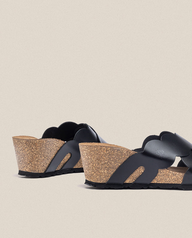 yokono Sandalia cuña Cadiz 300 negro Rebajas de fin de temporada
