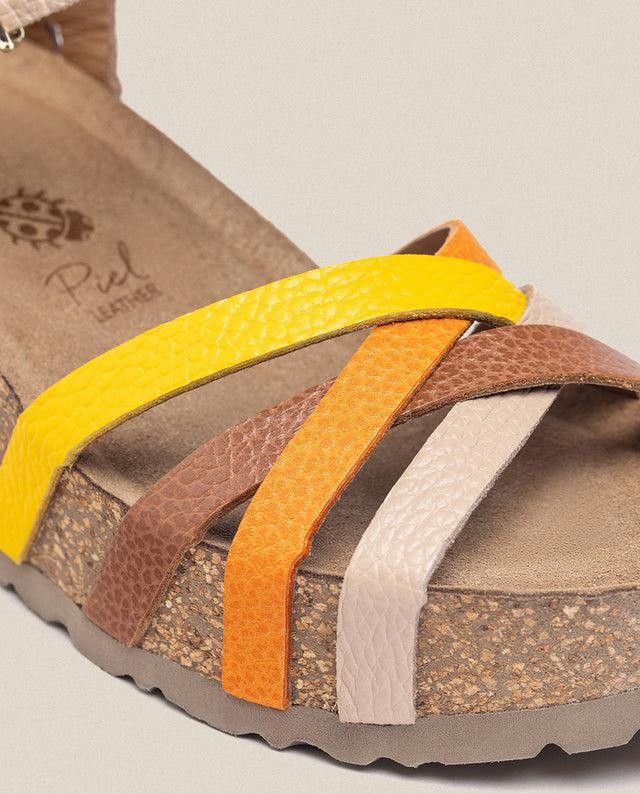yokono Sandalia cuña Bari 302 beige Ofertas
