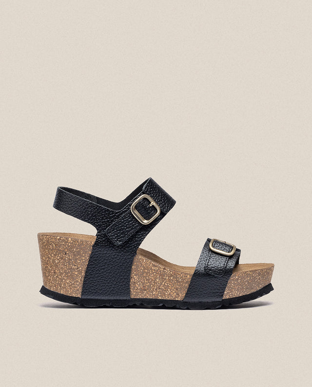 yokono Sandalia cuña Bari 301 negro En oferta