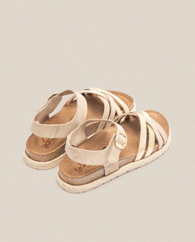 yokono Sandalia plana Arena 001 beige Envío gratis