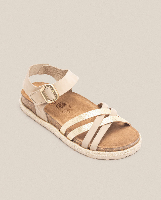 yokono Sandalia plana Arena 001 beige Envío gratis