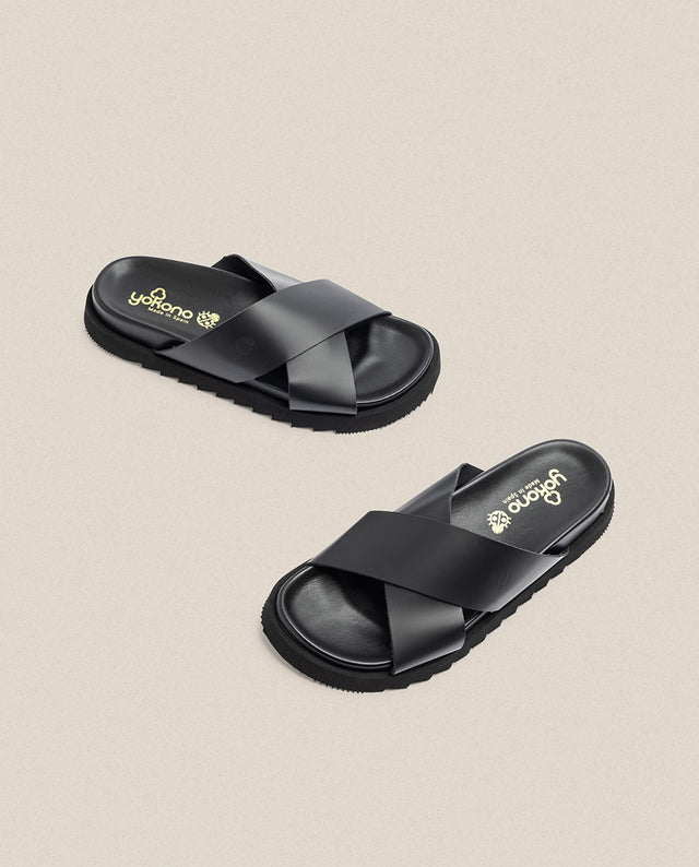yokono Sandalia plana Man 003 negro Promoción por tiempo limitado