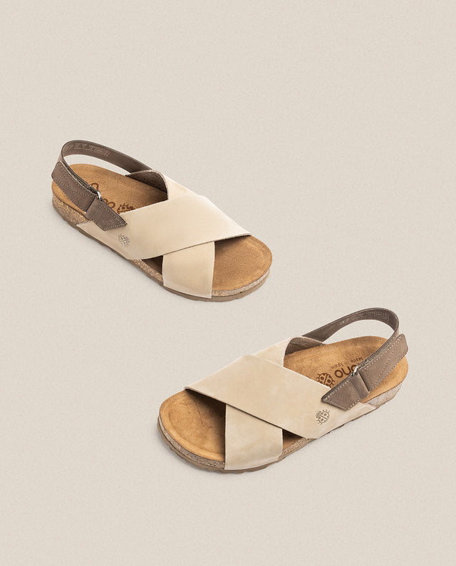 yokono Sandalia plana Jerba 134 beige Solo hoy