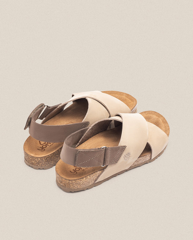 yokono Sandalia plana Jerba 134 beige Solo hoy