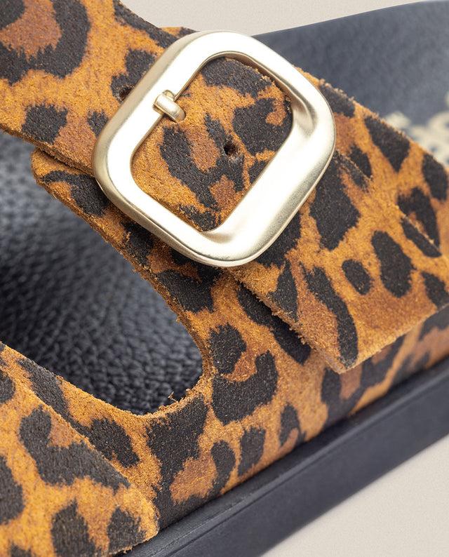 yokono Sandalia plana Morena 700 leopardo Última moda