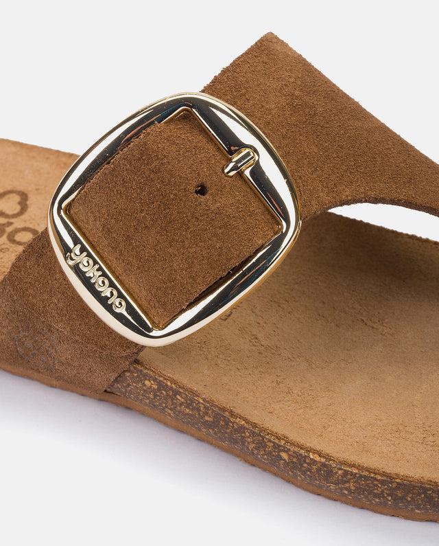 yokono Sandalia plana Ibiza 205 marron Rebajas de fin de temporada