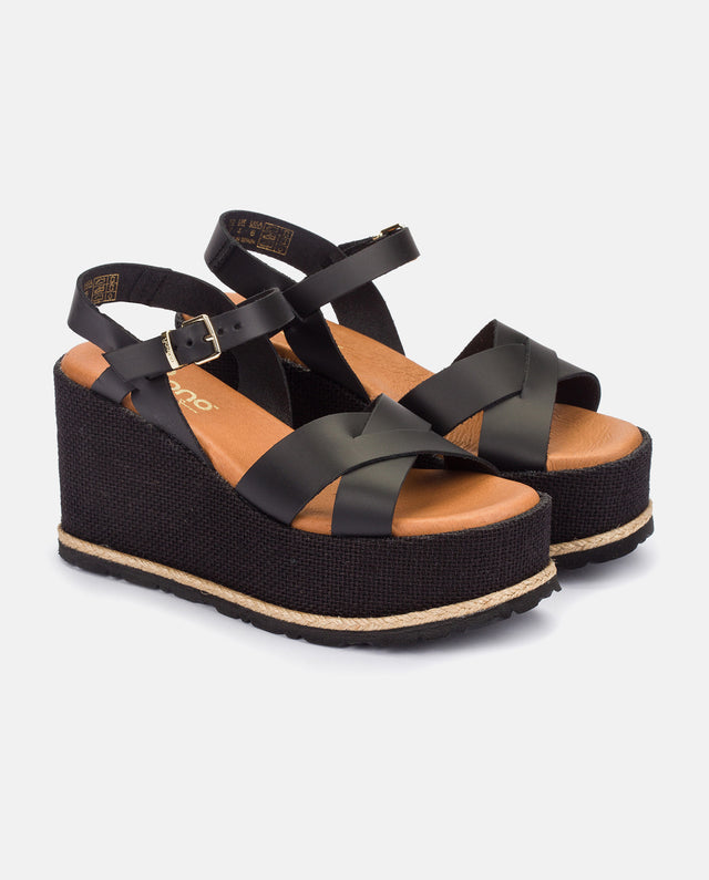 yokono Sandalia plana Lanzarote 003 negro 2025