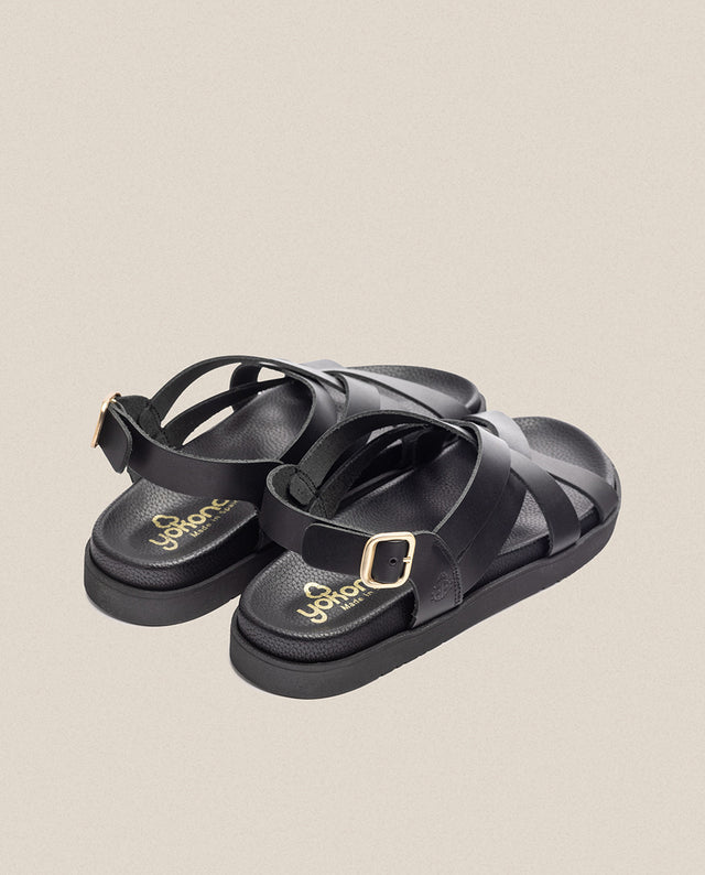 yokono Sandalia plana Morena 005 negro Ofertas