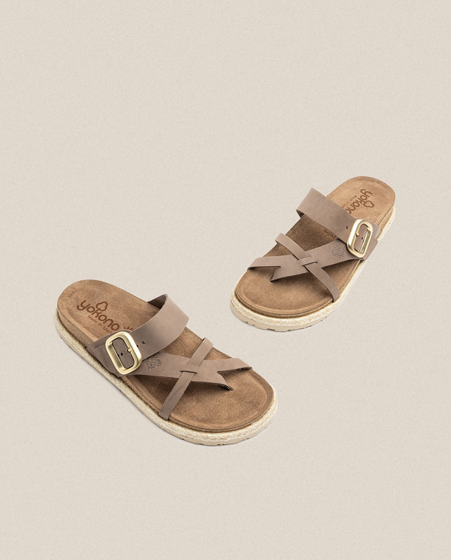 yokono Sandalia plana Arena 003 marrón Gran oferta