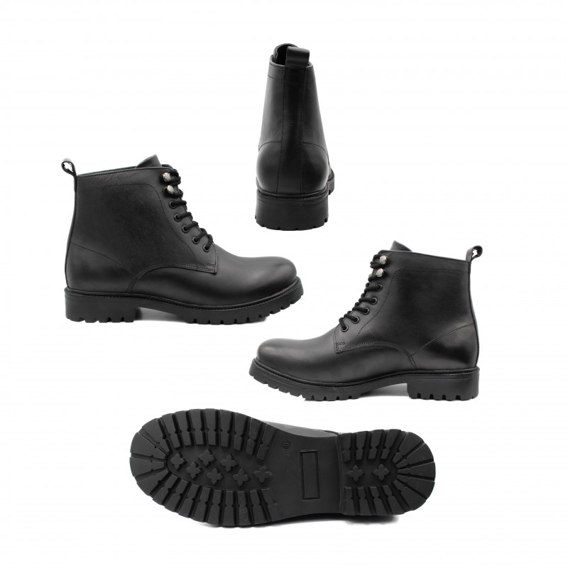zerimar shoes Botas con suela track de piel con cordones estilo militar Limitado a 3 días