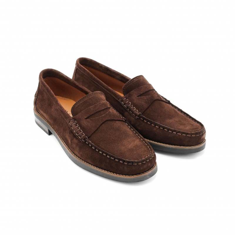 zerimar shoes Mocasines de piel de serraje modelo GLAMO Rebajas de fin de temporada