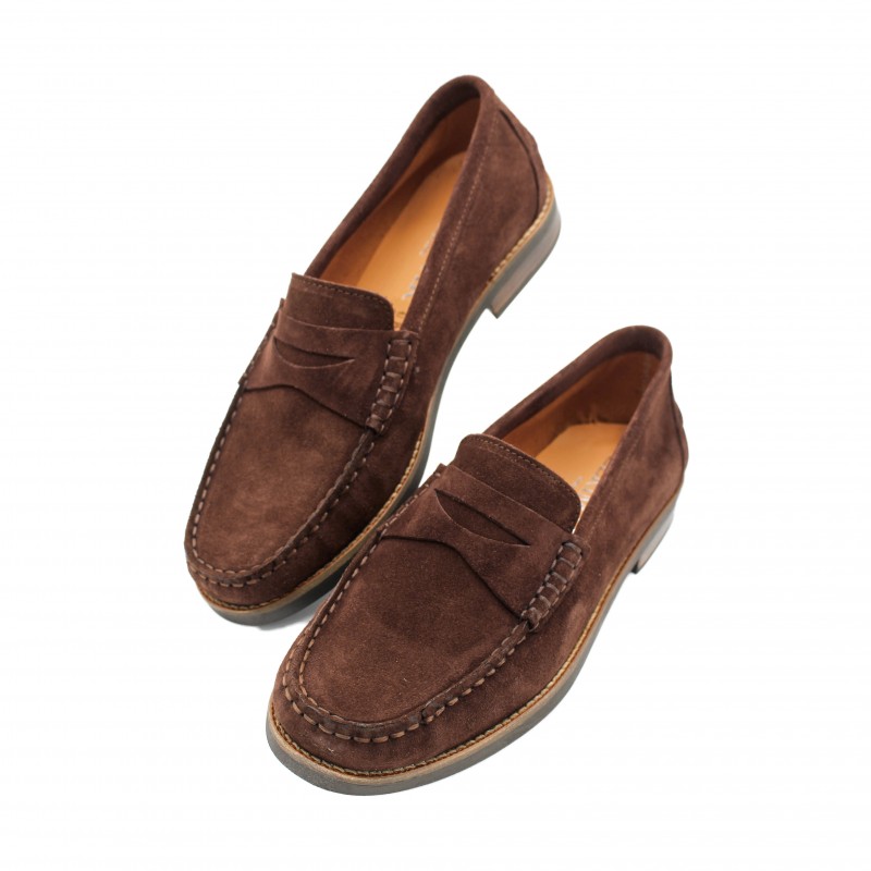 zerimar shoes Mocasines de piel de serraje modelo GLAMO Rebajas de fin de temporada