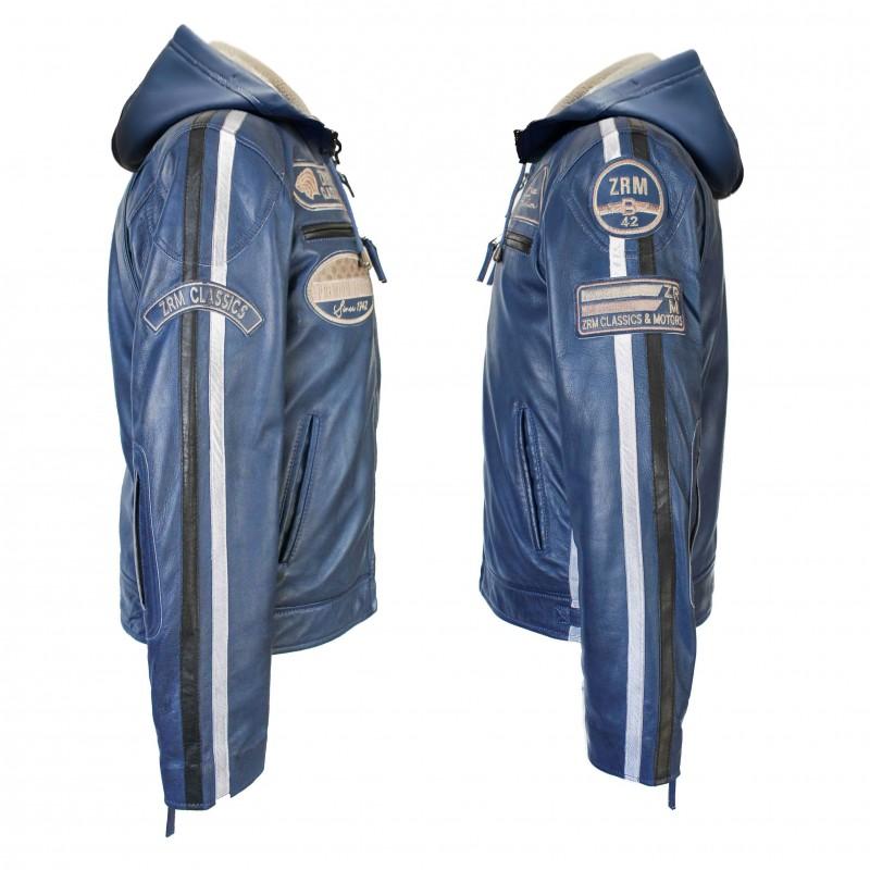 zerimar shoes Chaqueta con capucha de piel con parches BOLLWO Devoluciones gratuitas