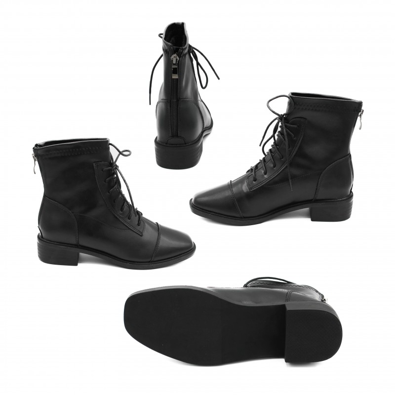 zerimar shoes Botas de cordones con punta cuadrada modelo LIBBY Outlet