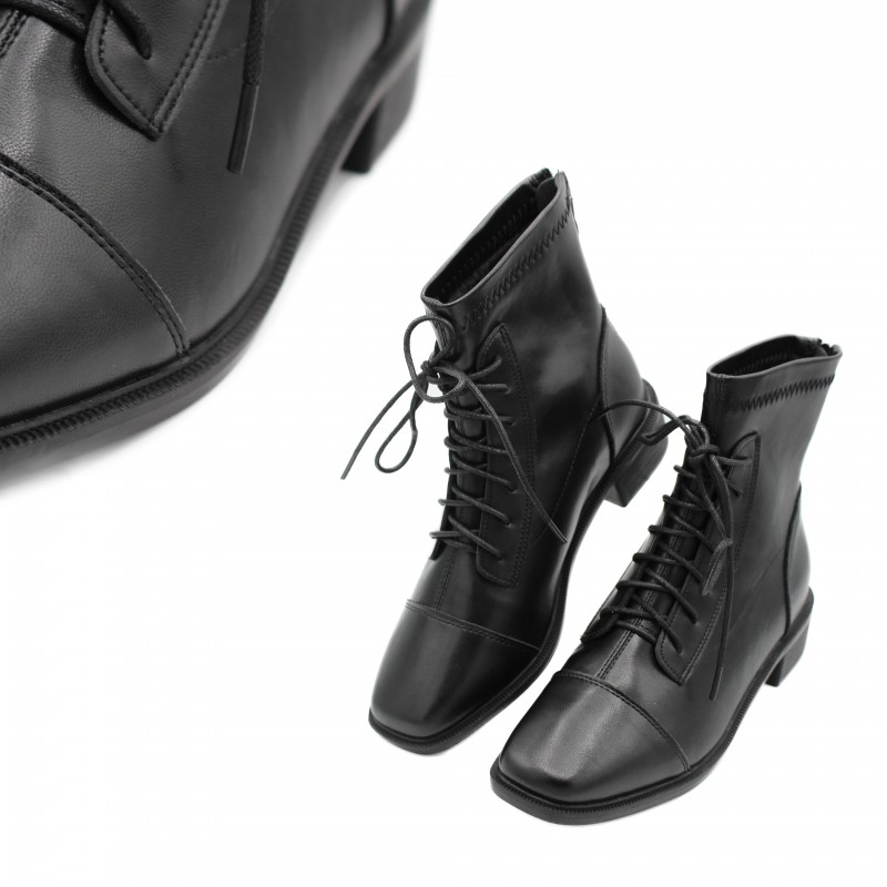 zerimar shoes Botas de cordones con punta cuadrada modelo LIBBY Outlet