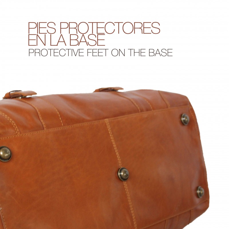 zerimar shoes Bolso de piel grande de viaje 28x49x24 cm DECOX Ofertas