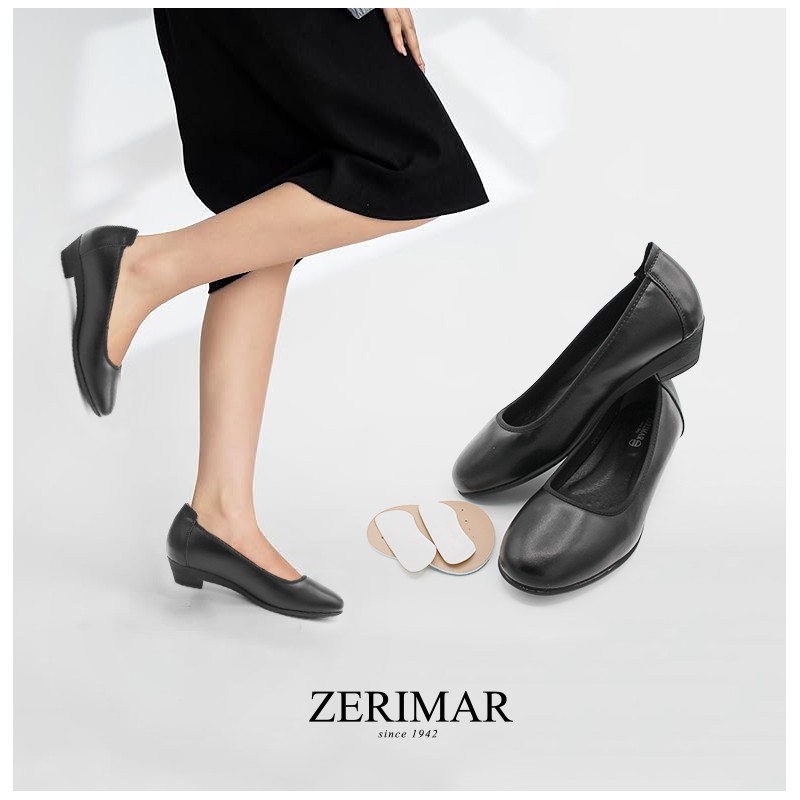 zerimar shoes Zapato de Piel Profesional para Oficina y Eventos - tacón 3 5 cm Gran oferta