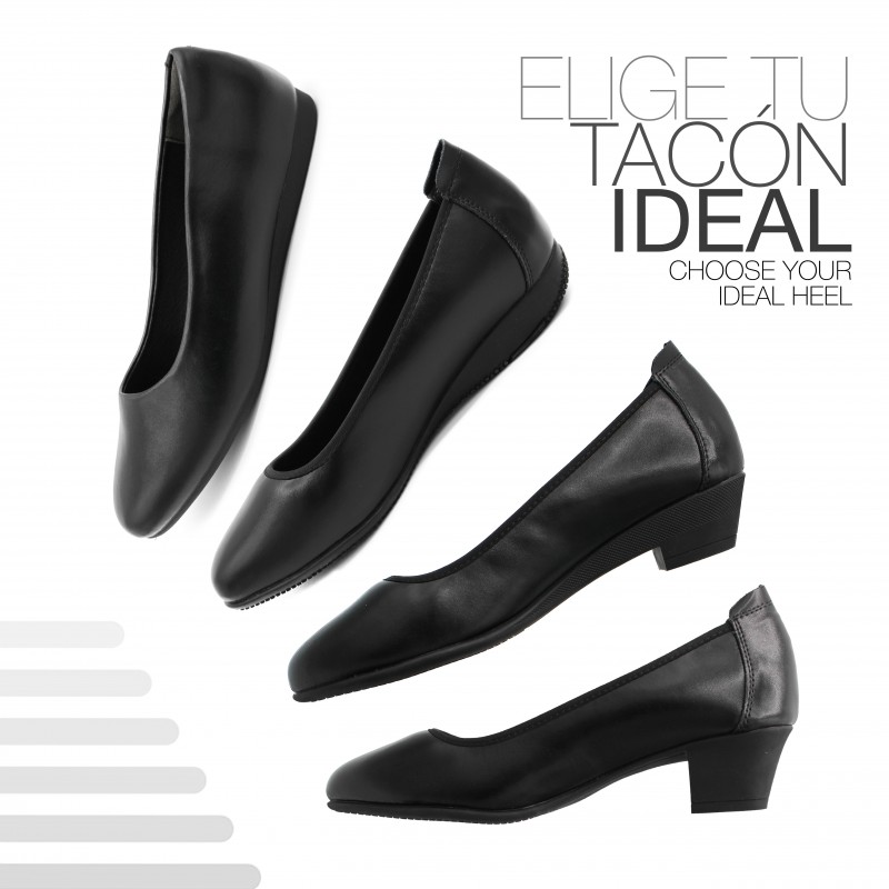 zerimar shoes Zapato de Piel Profesional para Oficina y Eventos - tacón 3 5 cm Gran oferta