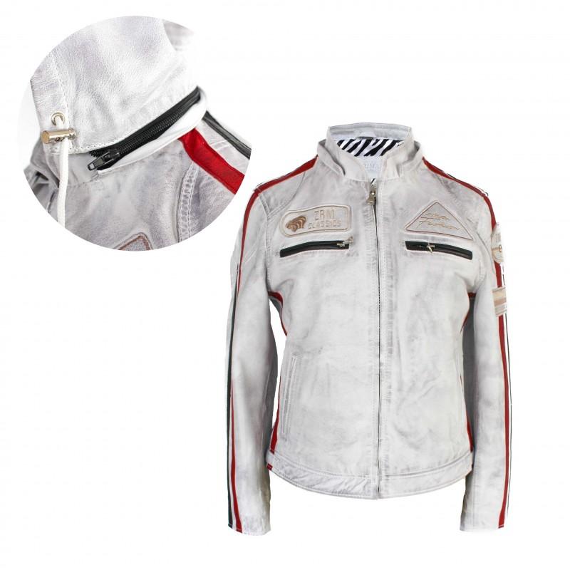 zerimar shoes Chaqueta de piel con parches y capucha desmontable BOLLWOM Ventas relámpago